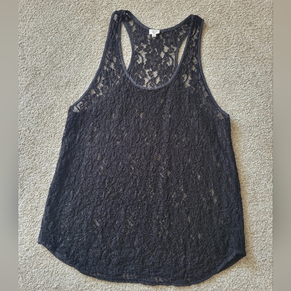 Wilfred Black Lace Racerback Tank Top sz M - Like New - Picture 2 of 7